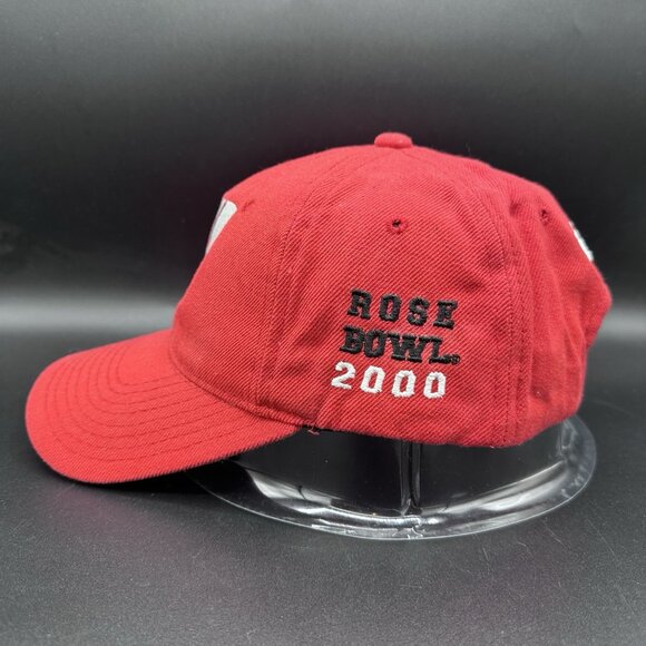 Vintage Wisconsin Badgers 2000 Rose Bowl Hat Cap Snap Back Red Football NCAA Y2K - Picture 6 of 9
